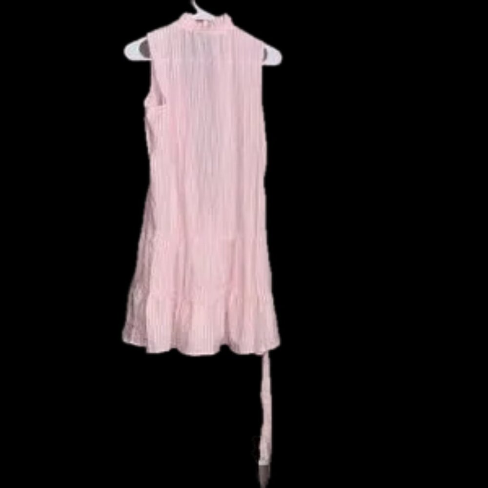 Madison Grey like new ladies small striped pink and white bow tie dress 👗 - Picture 4 of 7